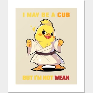 Little chick in Jedi outfit - I may be a cub, but I'm not weak Posters and Art